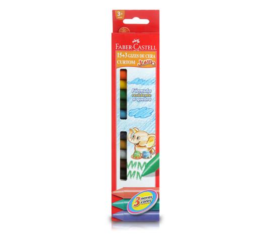 Giz Cera Faber Castell Curtom. 15+3 cores - Imagem em destaque