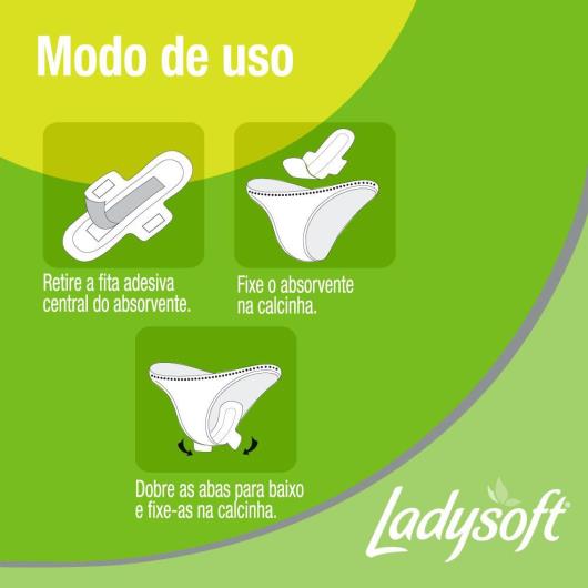 ABSORVENTE FEMININO LADYSOFT NORMAL SUAVE COM ABAS 8 UNIDADES - Imagem em destaque