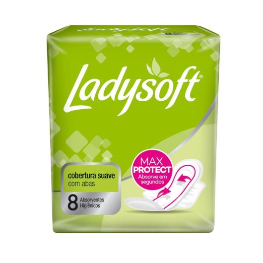 ABSORVENTE FEMININO LADYSOFT NORMAL SUAVE COM ABAS 8 UNIDADES - Imagem em destaque