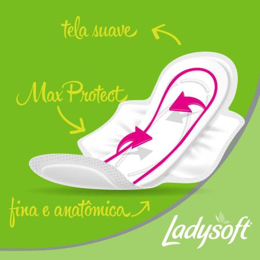 ABSORVENTE FEMININO LADYSOFT NORMAL SUAVE COM ABAS 8 UNIDADES - Imagem em destaque