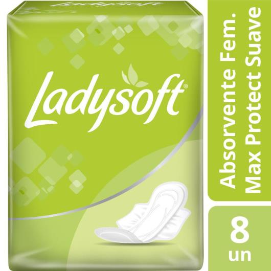 ABSORVENTE FEMININO LADYSOFT NORMAL SUAVE COM ABAS 8 UNIDADES - Imagem em destaque