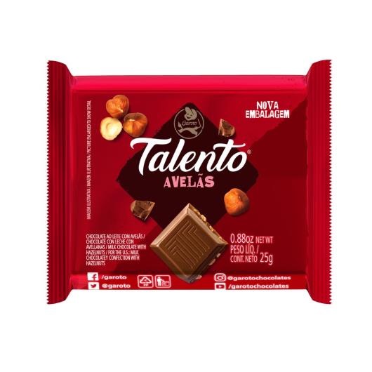 Chocolate GAROTO TALENTO ao Leite com Avelãs 25g - Imagem em destaque