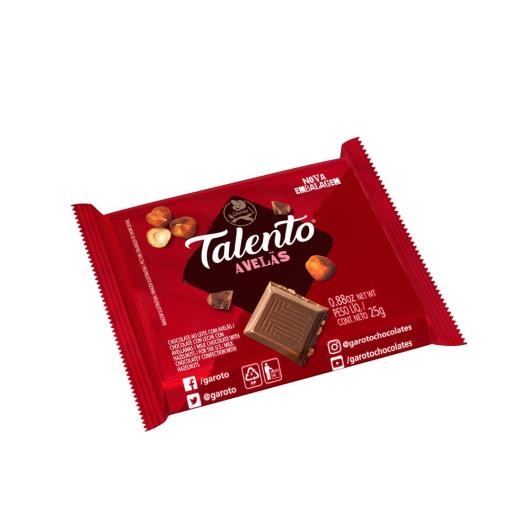 Chocolate GAROTO TALENTO ao Leite com Avelãs 25g - Imagem em destaque