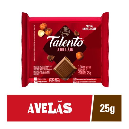 Chocolate GAROTO TALENTO ao Leite com Avelãs 25g - Imagem em destaque