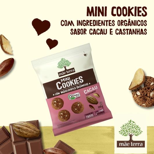 Mini Cookies Mãe Terra Cacau e Castanhas 120g - Imagem em destaque