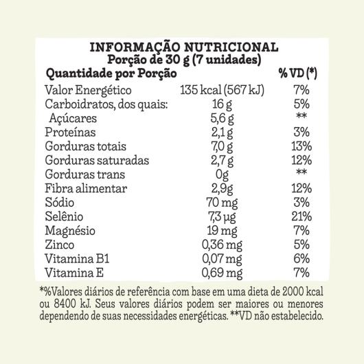 Cookies Orgânicos Mãe Terra Coco e Castanhas 120g - Imagem em destaque