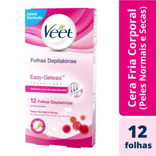 Folhas Depilatórias corporal Veet pele normal e seca 12 unidades - Imagem em destaque