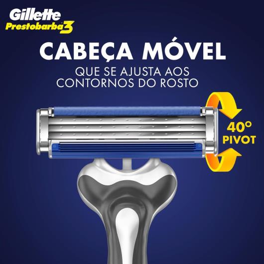 Aparelho de Barbear Descartável Gillette Prestobarba3 c/4 Unidades - Imagem em destaque