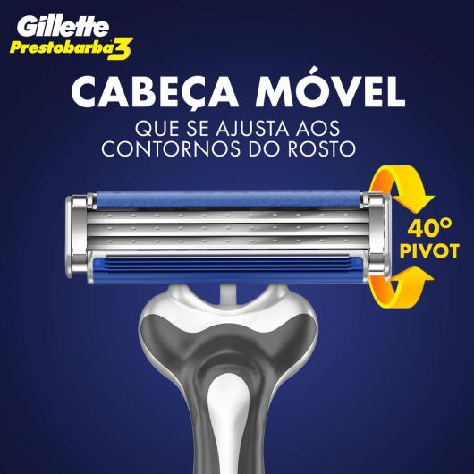 Aparelho de Barbear Descartável Gillette Prestobarba3 c/4 Unidades - Imagem em destaque