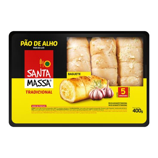 Pão de Alho Santa Massa Tradicional 400g - Imagem em destaque