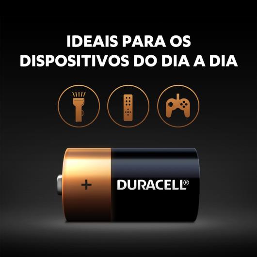 Pilha Alcalina C média DURACELL com 2 unidades - Imagem em destaque