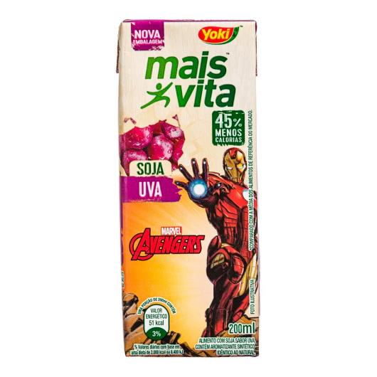 Bebida de Soja Yoki Mais Vita Uva Avengers 200ml - Imagem em destaque