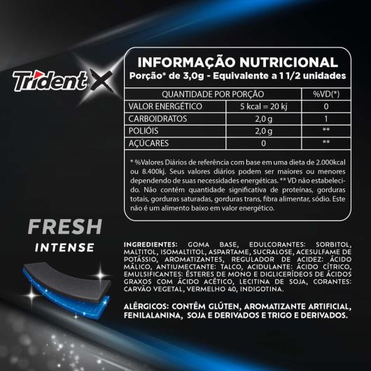 Chiclete Trident Xfresh Intense Bag com 4 unidades - Imagem em destaque
