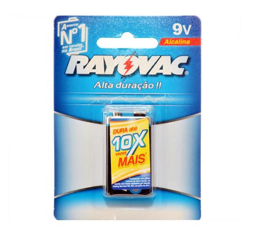 Bateria Rayovac Alcalina 9 v - Imagem em destaque