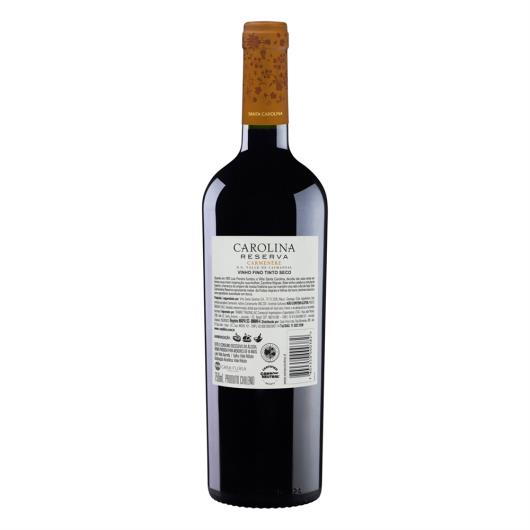 Vinho Chileno Tinto Seco Reserva Santa Carolina Carménère Valle del Cachapoal Garrafa 750ml - Imagem em destaque