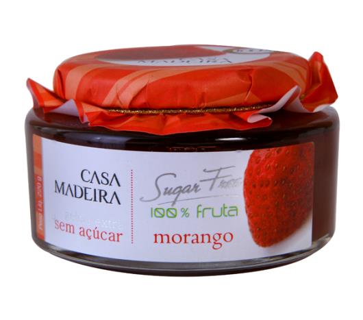 Geleia Casa Madeira extra sabor morango sem açúcar 220g - Imagem em destaque