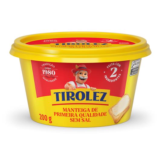 Manteiga Tirolez sem sal 200g - Imagem em destaque