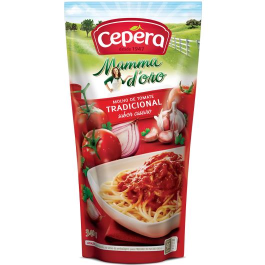 Molho Cepêra Tomate Mamma D'oro Tradicional Sachê 340ml - Imagem em destaque
