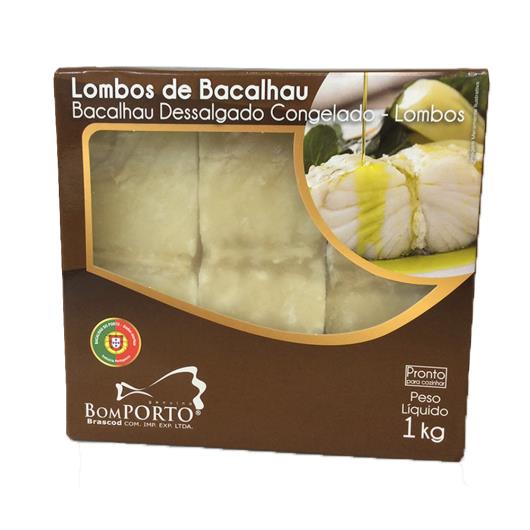 Bacalhau Bom Porto lombo morhua dessalgado 1kg - Imagem em destaque