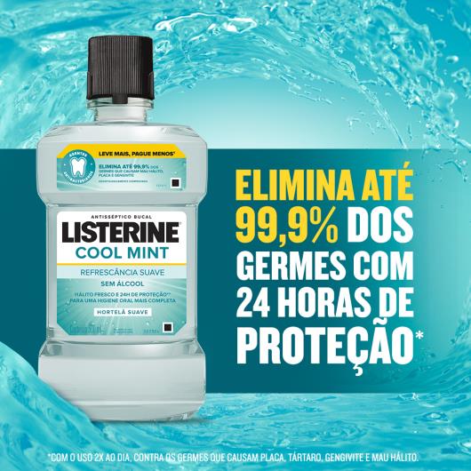 LISTERINE® COOL MINT Refrescância Suave Sem Álcool Leve Mais Pague Menos 500ML - Imagem em destaque