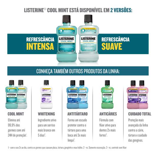 LISTERINE® COOL MINT Refrescância Suave Sem Álcool Leve Mais Pague Menos 500ML - Imagem em destaque