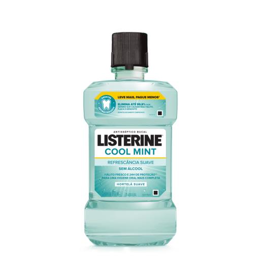 LISTERINE® COOL MINT Refrescância Suave Sem Álcool Leve Mais Pague Menos 500ML - Imagem em destaque