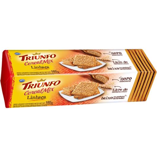 Biscoito Triunfo  mix de linhaça com cereais 185g - Imagem em destaque
