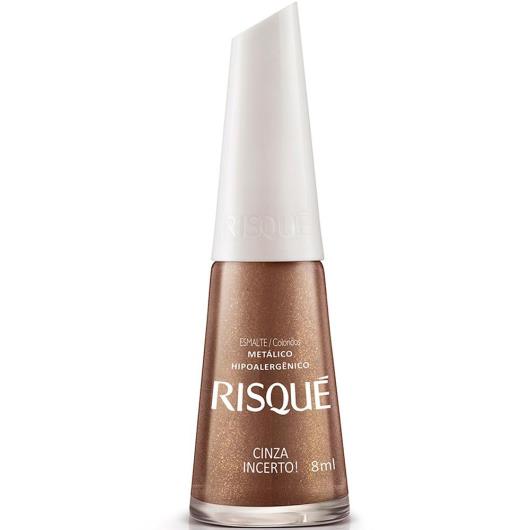 Esmalte Risqué Metálico Cinza Incerto 8ml - Imagem em destaque