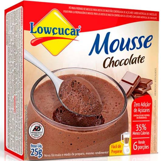 Pó para preparo de mousse sabor chocolate Lowçucar zero 25g - Imagem em destaque