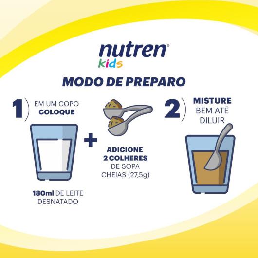 Pó para preparo de bebida chocolate Nutren Kids 350g - Imagem em destaque