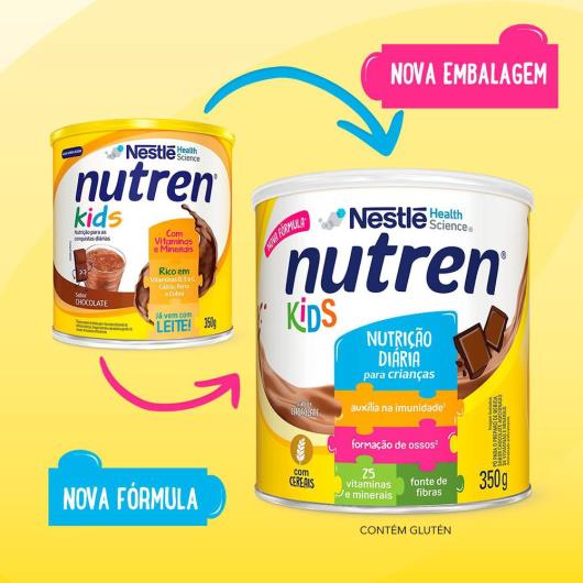 Pó para preparo de bebida chocolate Nutren Kids 350g - Imagem em destaque