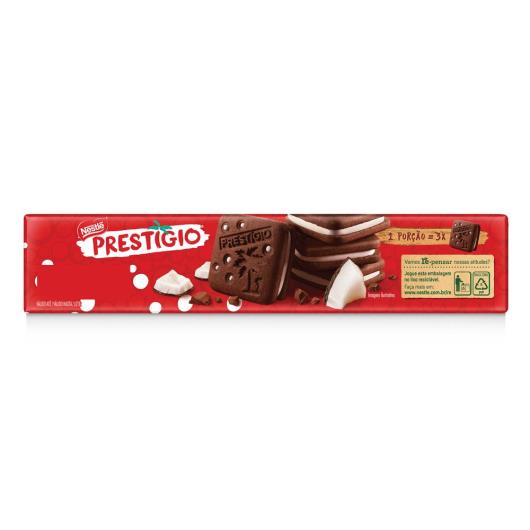 Biscoito Prestigio recheado de chocolate com coco 140g - Imagem em destaque