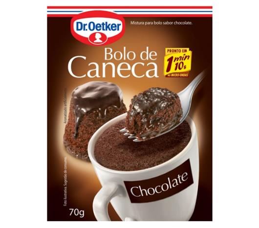 Mistura para bolo de caneca Oetker sabor chocolate 70g - Imagem em destaque