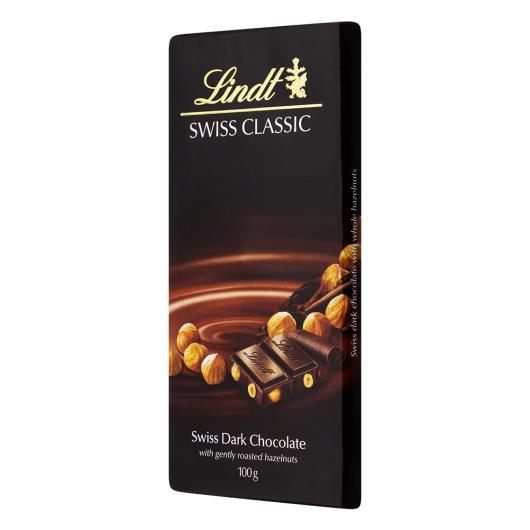 Chocolate Lindt meio amargo swiss classic avelã 100g - Imagem em destaque