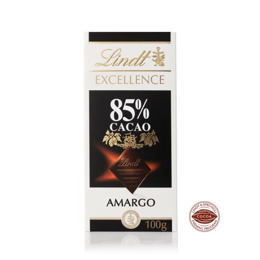 Chocolate Lindt Excellence Tablete 85% Dark 100g - Imagem em destaque