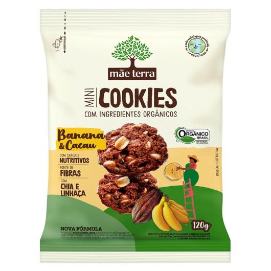Cookie orgânico integral banana com cacau Mãe Terra 120g - Imagem em destaque
