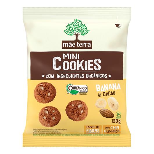 Mini Cookies Mãe Terra Banana e Cacau Orgânico 120g - Imagem em destaque