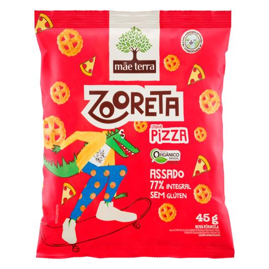 Salgadinho orgânico integral pizza Mãe Terra Zooreta 45g - Imagem em destaque