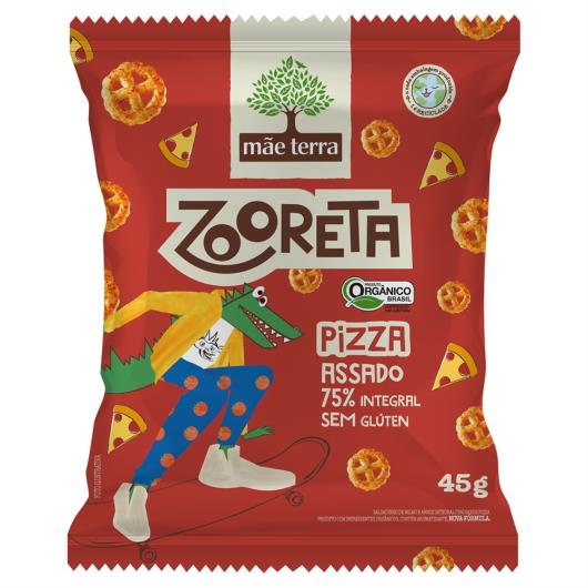 Salgadinho de Milho e Arroz Integral Orgânico Pizza Mãe Terra Zooreta Pacote 45g - Imagem em destaque