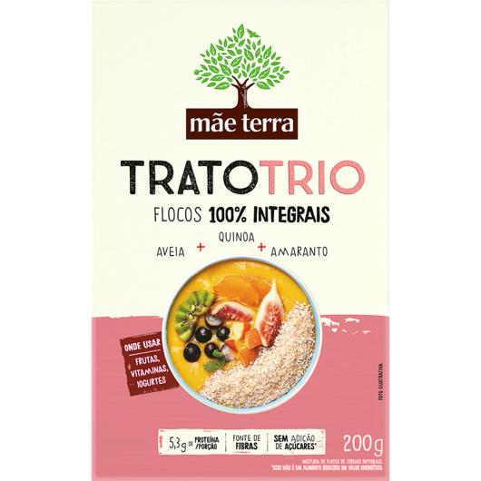 Mistura de flocos integral Trato Trio Mae Terra 200g - Imagem em destaque