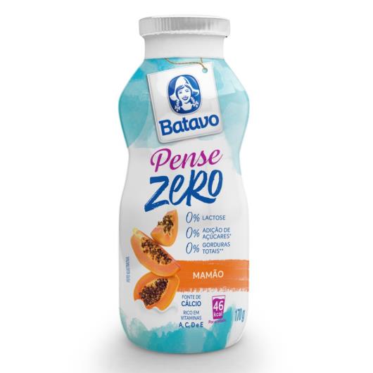 Bebida Láctea Fermentada Mamão Zero Lactose Batavo Pense Zero Frasco 170g - Imagem em destaque