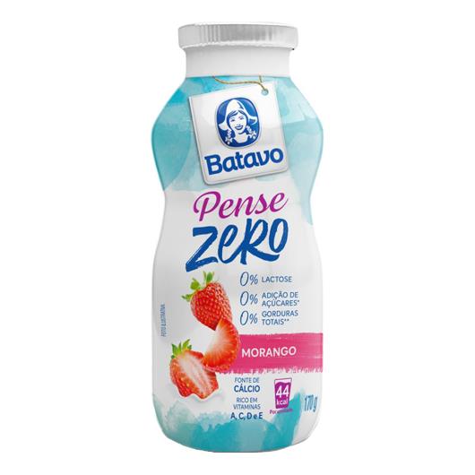Bebida Láctea Fermentada Morango Zero Lactose Batavo Pense Frasco 170g - Imagem em destaque