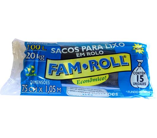 Saco de Lixo Farm Roll Preto 100 Litros - Imagem em destaque