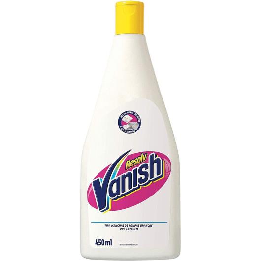 Vanish Resolv Crystal White Tira Manchas Pré Lavagem para roupas brancas 450ml - Imagem em destaque