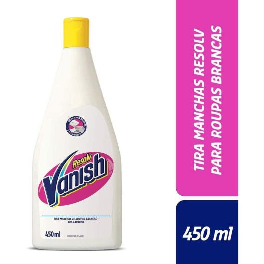 Vanish Resolv Crystal White Tira Manchas Pré Lavagem para roupas brancas 450ml - Imagem em destaque