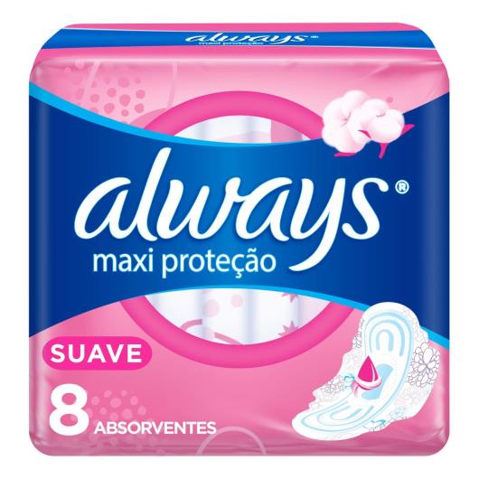 Absorvente Always Maxi proteção Suave com abas 8 Unidades - Imagem em destaque