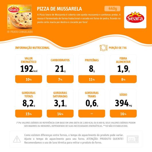 Pizza Seara mussarela 440g - Imagem em destaque