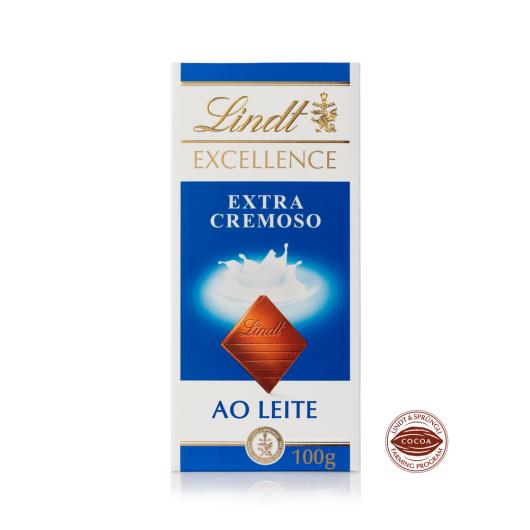 Chocolate Lindt Excellence Tablete Extra Cremoso ao Leite 100g - Imagem em destaque