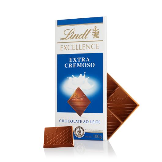 Chocolate Lindt Excellence Tablete Extra Cremoso ao Leite 100g - Imagem em destaque