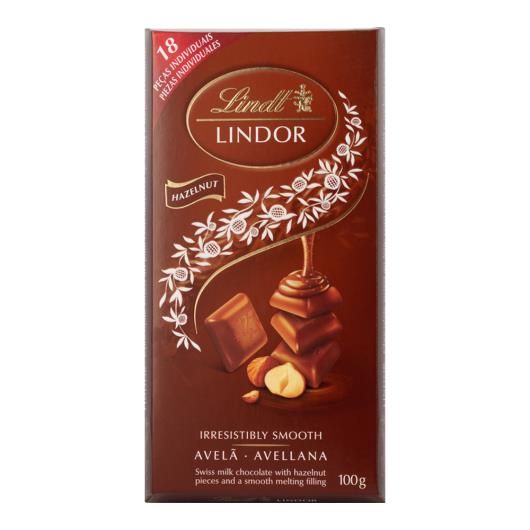 Chocolate Lindt Lindor Singles Ao Leite com Avelã 100g - Imagem em destaque